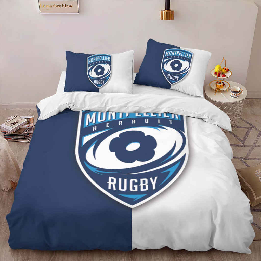 Housse De Couette MHR Montpellier HÃ©rault Rugby Club 10 Parure de lit Ensemble De Literie