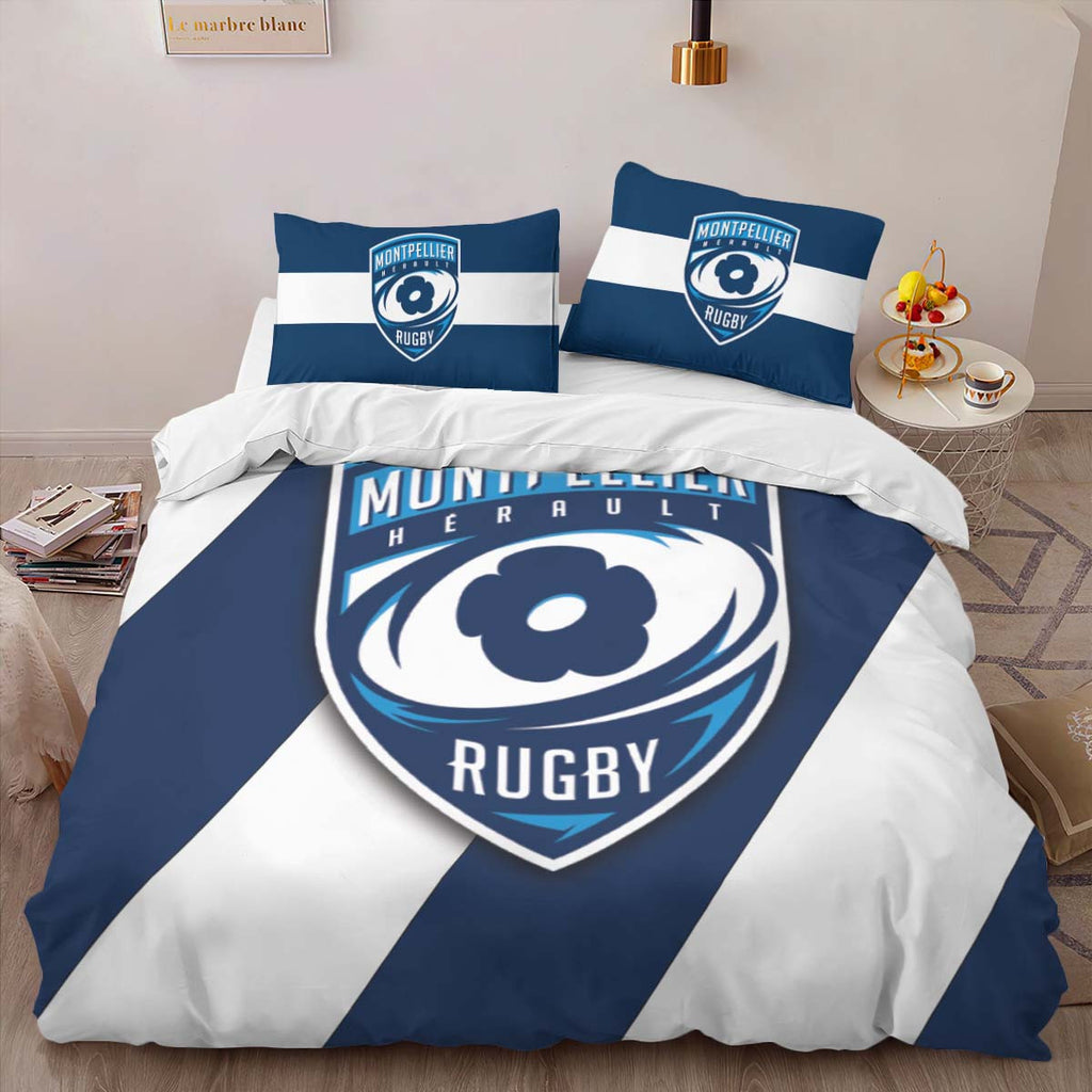 Housse De Couette MHR Montpellier HÃ©rault Rugby Club 07 Parure de lit Ensemble De Literie